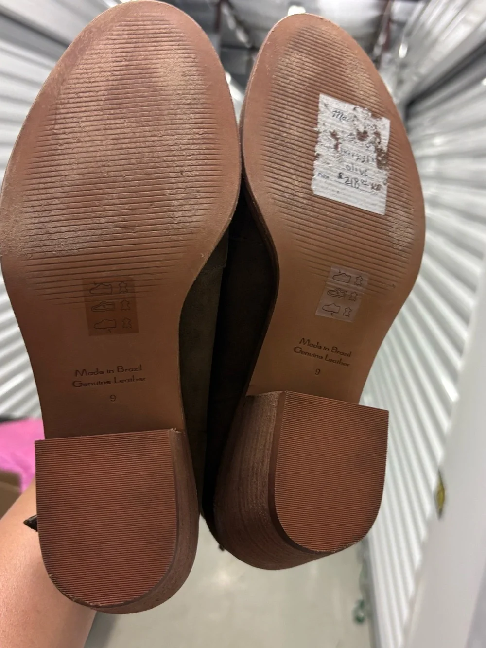 Madewell Side-Zip Boots in Suede. Olive. Size 9. New.